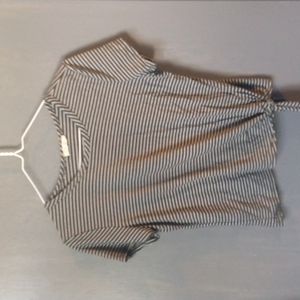 Green and white striped shirt